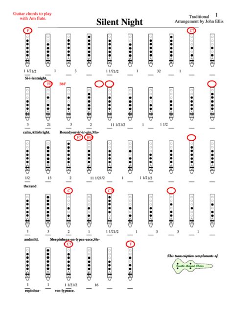 Printable Flute Finger Chart