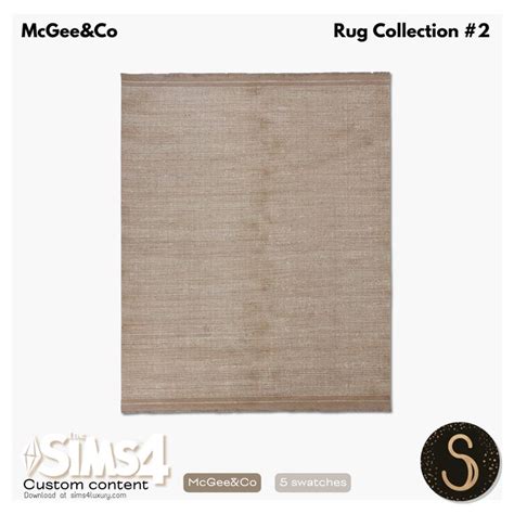 The Sims 4 CC McGee Co Collection Rugs Collection 2 In 2024