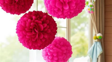 Premium AI Image | Decorative pom poms used for decorations around the house