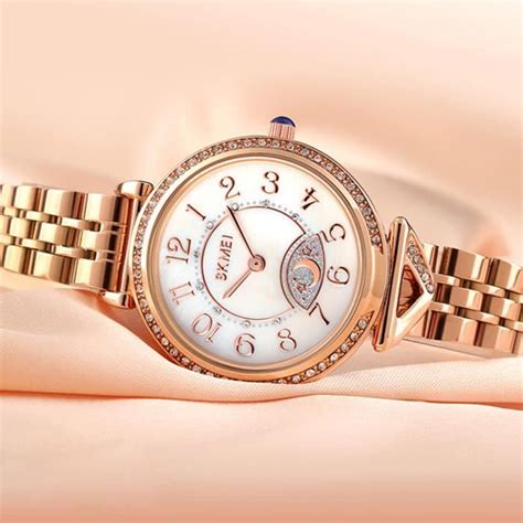 Sharphy Montre Femme De Luxe Diamant Cadran En Nacre Star Lune Bracelet