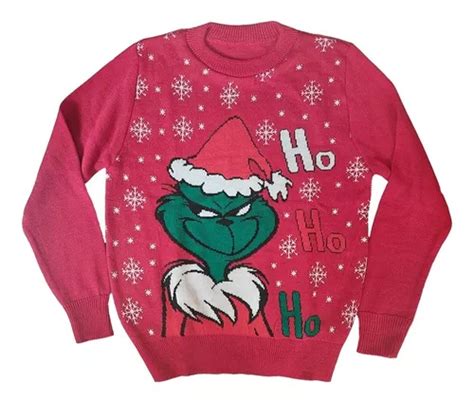 Su Ter Tejido Navide O Grinch Ho Ho Ho Ugly Sweater