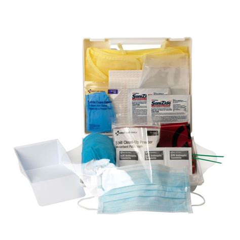 Fao 21 Piece Bloodborne Pathogen Bodily Fluid Spill Kit Wplastic Case