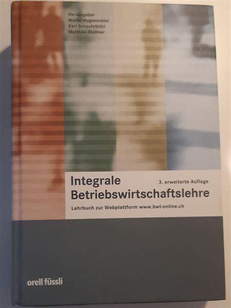 Lehr Studienbuch Integrale Betriebswirtschaftslehre Kaufen Auf Ricardo