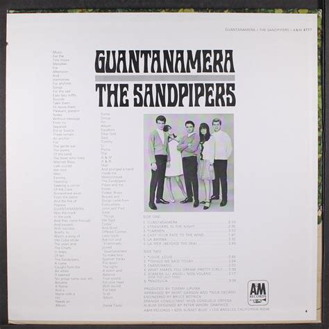 Sandpipers Guantanamera A M Lp Rpm Ebay