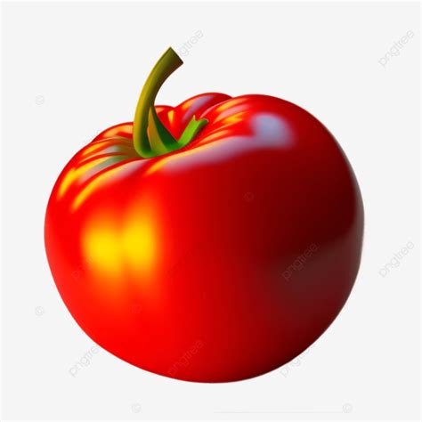 Realistic Red Tomato Digital Artwork Fresh Vegetables Tomato 3d