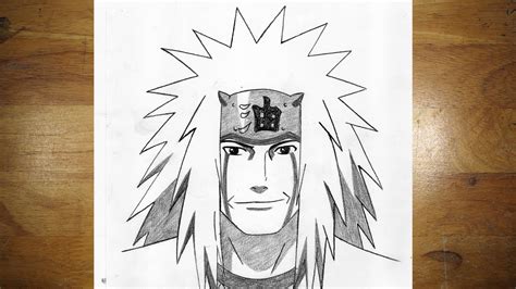 How To Draw Jiraya Sensei Step By Step Tutorial Naruto Youtube