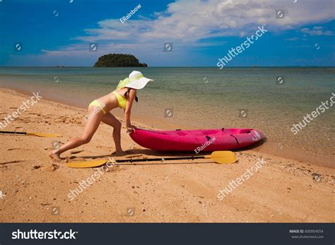 Beautiful Sexy Woman Has Yellow Bikini Stock Photo Shutterstock