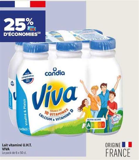 Promo Lait Vitaminé U h t Viva chez Carrefour Contact iCatalogue fr