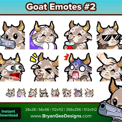 Streaming Goat Emote Etsy