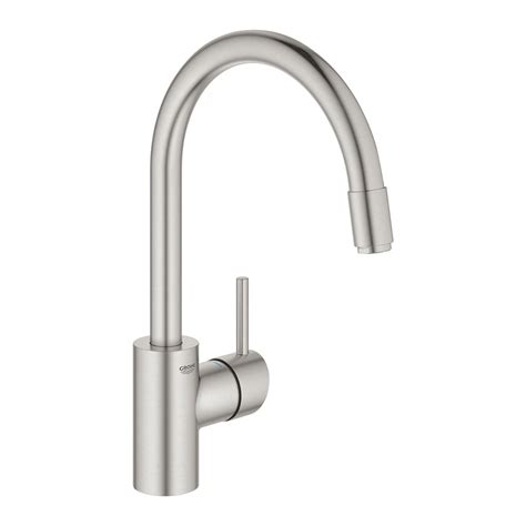 Grohe Concetto Supersteel Pull Out Single Lever Kitchen Sink Mixer Tap