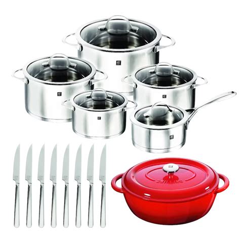 10 Piece Cookware Set w/ FREE Steak Knives and Cocotte – Kitchen Decor ...