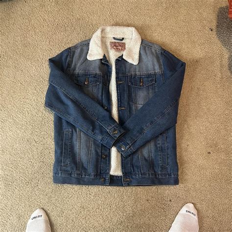 Denim Jacket Wool Inside Brand New Inside Depop