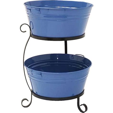 Hit E B Enameled Galvanized Steel Double Beverage Tub With Iron