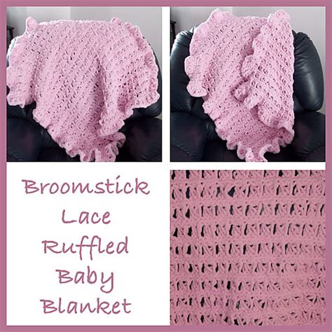 Crochet Patterns Galore Broomstick Lace Ruffled Baby Blanket