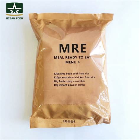 Menu 4 Instant Survival Foods Military Self Heating Meals Mre Meals