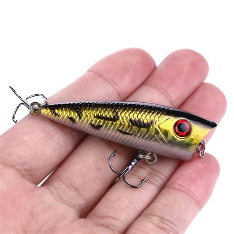 HENGJIA 1pcs 6 3g 60mm 3D Eyes Pencil Topwater Pike Fishing Lures