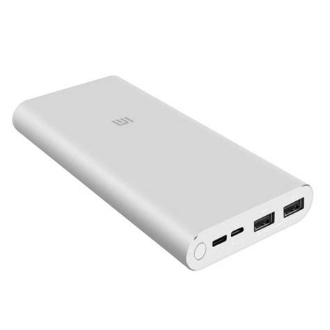 Xiaomi PLM13ZM 10000mAh Power Bank 3 18W Two Way QC3 0 Fast Charge Silver