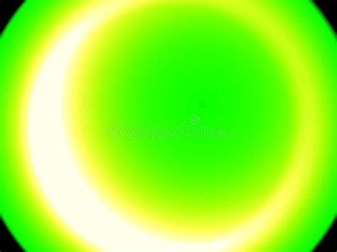 Circle Green Yellow Half Circle Half Moon White Beautiful Bright Black