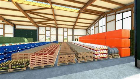 Contractor Garage As Bale And Pallet Storage V1 0 Fs22 Mod Farming