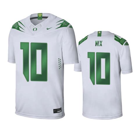 Oregon Ducks Bo Nix White Game Jersey - NB Jersey