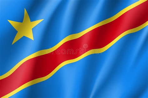 Democratic Republic Of The Congo Flag Stock Vector Illustration Of