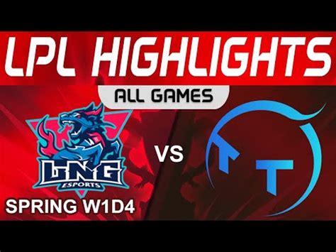 LNG Vs TT Highlights ALL GAMES LPL Spring Split 2024 LNG Esports Vs TT