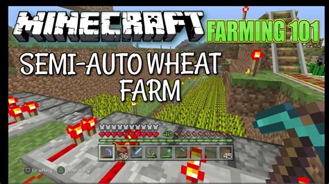 Minecraft Bedrock Semi Automatic Wheat Farm 🌾 Tutorial 🌾 Ps4 Mcpe