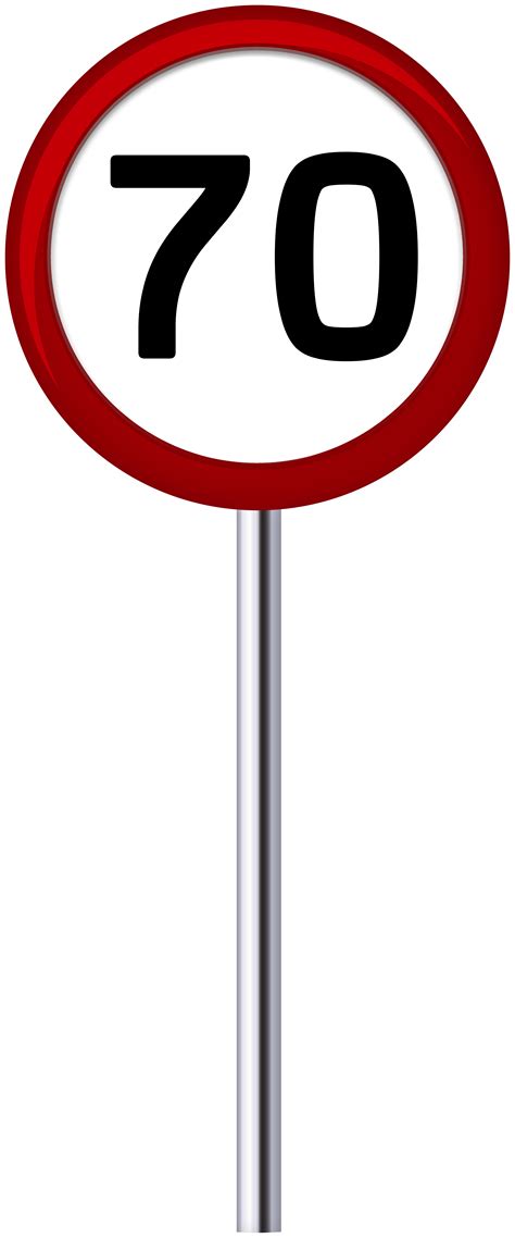 Traffic Sign Speed Limit 70 PNG Clip Art - Best WEB Clipart