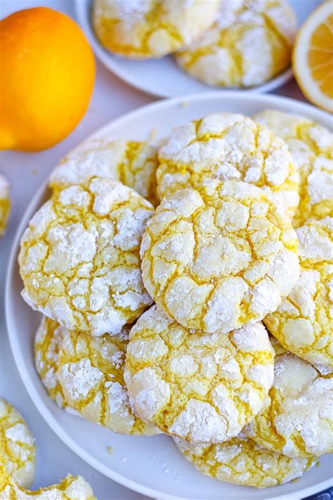 Cake Mix Lemon Crinkle Cookie Recipe The Cake Boutique