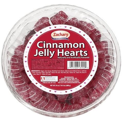 Zachary Cherry Jelly Hearts 24 Oz Tub Grocery And Gourmet Food