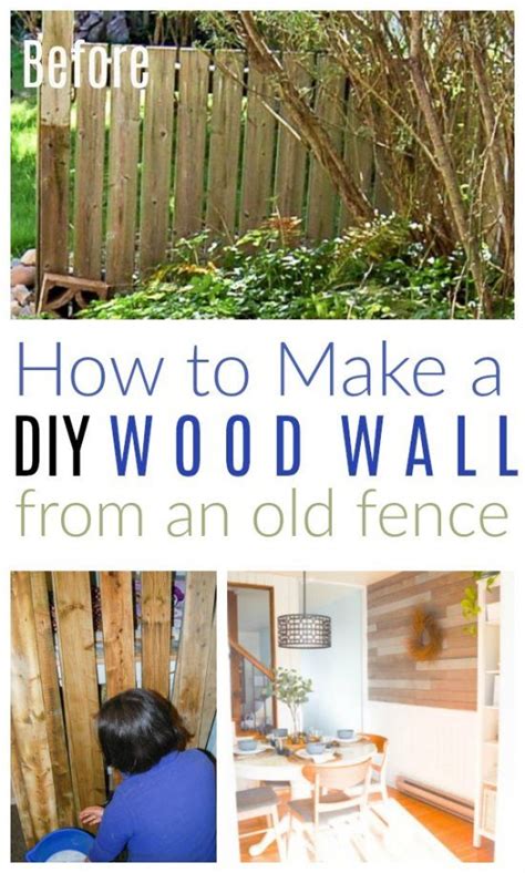 How to Make a DIY Wood Wall from an Old Fence | DIY Passion | Diy wood wall, Old fences, Old ...