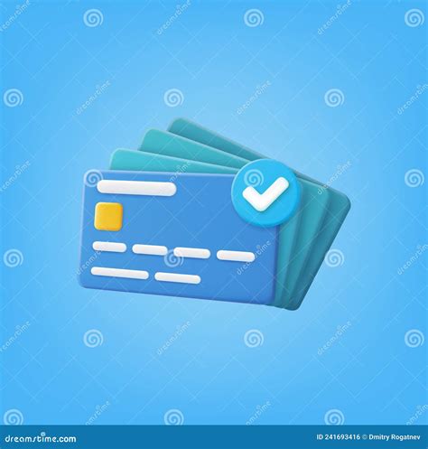 3d Credit Card Icon Stock Vector Illustration Of Design 241693416