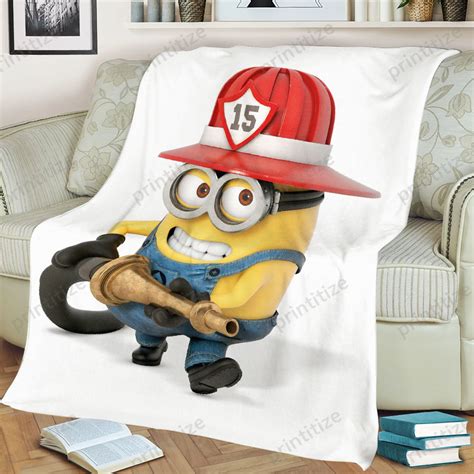 Minions Minion Firefighter Blanket Printitize