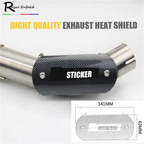 Motorcycle Exhaust Muffler Cover Carbon Fiber Color Protector Heat Shield Cover Guard For