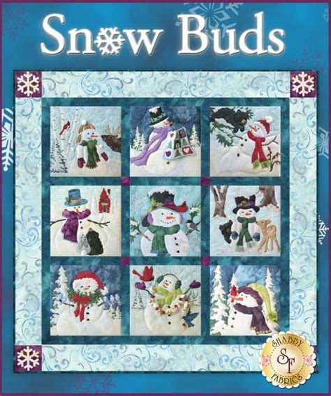 Snow Buds Quilt Kit Pre Fused Laser Cut Nine Charming Snowmen Make