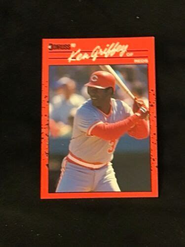 1990 Donruss Ken Griffey Sr 469 Cincinnati Reds ERROR NO DOT AFTER