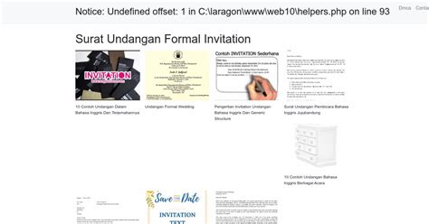 Surat Undangan Formal Invitation