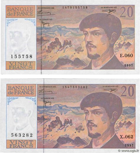 Francs Debussy Modifi Lot France F Ter B Billets