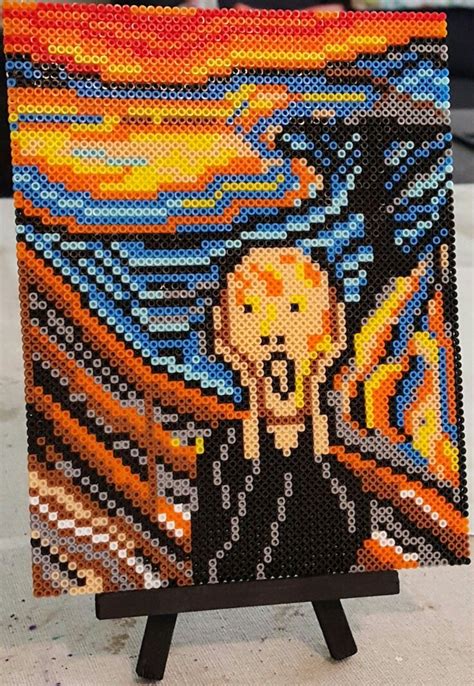 The Scream Mini Perler Bead Pattern