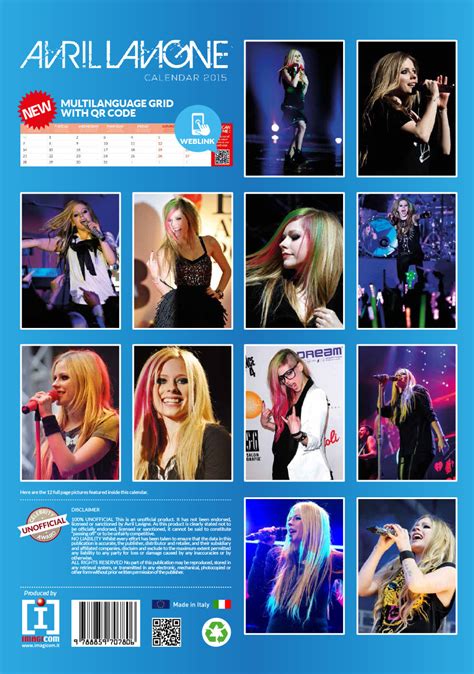 Avril Lavigne Calendar Juana Marabel