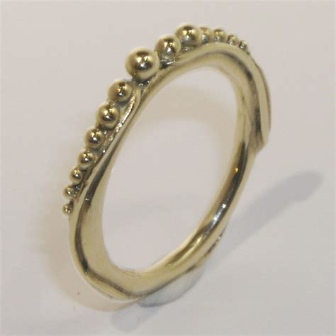 Gold Ripple Ring By Lucy Copleston Pyramid Gallery