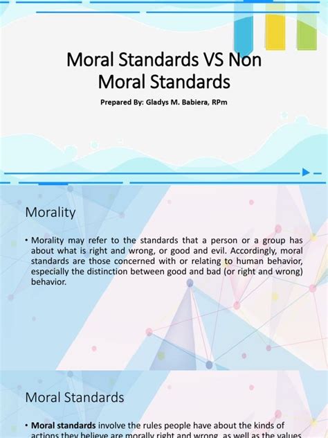 Moral Standards Vs Non Moral Standards 2 Pptx Value Ethics Good