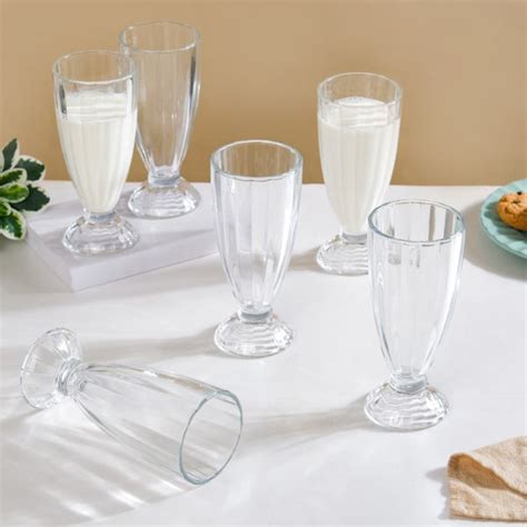 Milkshake Glass Set Of 6 350ml Online Premium Tumbler Nestasia