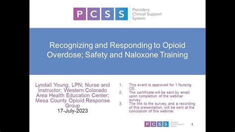 Recognizing And Responding To Opioid Overdose Safety And Naloxone