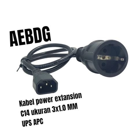 Jual Schuko Kabel UPS Pdu Iec 320 C14 Cee7 4 Adaptor Power Extension