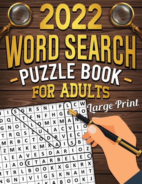 Buy 2022 Word Search Puzzle Book For Adults Large Print Challenging