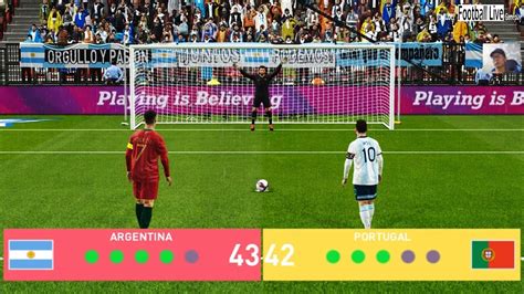 PES 2020 ARGENTINA Vs PORTUGAL Longest Penalty Shootout Messi Vs