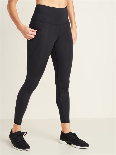 High Waisted Elevate Powersoft 7 8 Length Side Pocket Leggings For