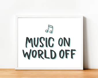 Music On World Off Etsy