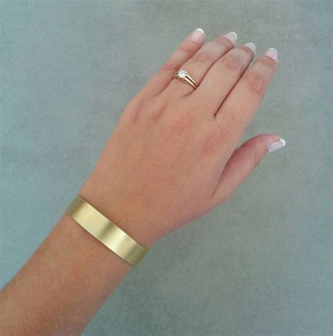 Gold Bracelet Cuff Bracelet Gold Cuff Gold Bangle Plain | Etsy